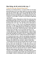 Giao thông vận tải nước ta hiện nay...?