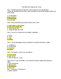 Bài tập 2 ngữ âm âm vị  học