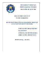 Tiểu luận - Phân Tích Hoạt Động Thực Tập tại Nam Á Bank môn Quản trị học - Trường Đại học Văn Hiến.