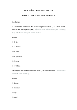 SBT Unit 1 Vocabulary & Pronunciation trang 8