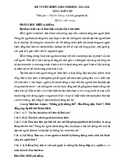 20 đề ngữ văn ôn thi vào 10 năm 2025-2026 có đáp án