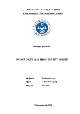 Báo cáo tốt nghiệp