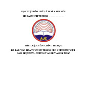 Văn hóa từ chức trong nền chính trị Việt Nam hiện nay – Những vấn đề và giải pháp | Học viện Báo chí và Tuyên truyền