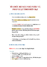 Bài tập nhóm thuyết trình tổ chức bộ máy nhà nước và pháp luật thời hiện đại