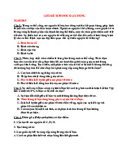 Giữa kỳ Sinh học Đại cương 2 | Đại Học Y Dược Huế