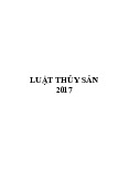 Luật Thủy sản 2017 - Luật Thủy Sản  - Tài liệu tham khảo | Đại học Hoa Sen