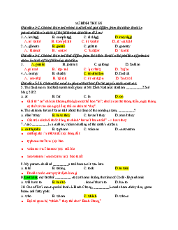Đề thi tuyển sinh lớp 10 THPT năm học 2022-2023 môn Tiếng Anh (không chuyên) - Sở Giáo dục và Đào tạo Bình Thuận có đáp án và giải thích chi tiết