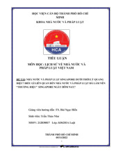 TIỂU LUẬN  MÔN HỌC: LỊCH SỬ VỀ NHÀ NƯỚC VÀ PHÁP LUẬT VIỆT NAM | Học viện Hành chính Quốc gia