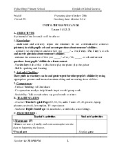 Giáo án môn Tiếng anh lớp 4 tuần 8 - Unit 5: Things we can do | Bộ sách Global Success | Tiểu học ( Chương trình mới)