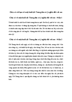 Chia sẻ với bạn về một buổi tối Trung thu có ý nghĩa đối với em Tiếng việt 4 Chân trời sáng tạo