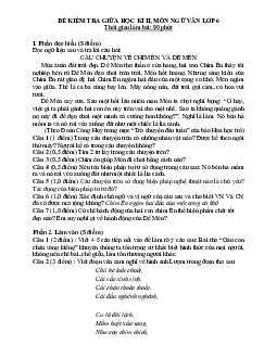 Đề thi giữa học kì 2 lớp 6 môn Văn Cánh Diều năm 2024 - Đề 6