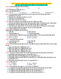 Trắc nghiệm KHTN 8 Kết nối tri thức bài 24 Cường độ dòng điện và hiệu điện thế (có đáp án)