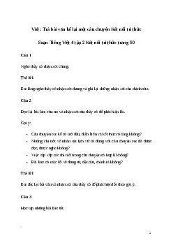 Soạn bài Viết: Trả bài văn kể lại một câu chuyện | Kết nối tri thức