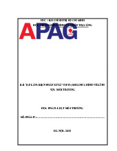 Đề cương môn Luật môi trường - Trường Đại học lao động -  xã hội