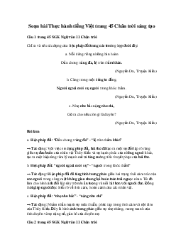 Soạn bài Thực hành tiếng Việt trang 45 | Ngữ văn 11 Chân trời sáng tạo