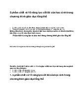 5 phẩm chất và 10 năng lực cốt lõi của học sinh trong chương trình giáo dục tổng thể