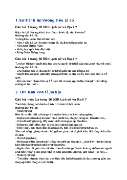 Giải SGK Lịch sử 7 Bài 17: Đại Việt thời Lê sơ (1428 - 1527) | Kết nối tri thức