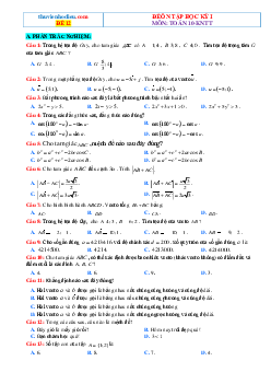 Đề kiểm tra cuối HK 1 Toán 10 Kết nối tri thức (có đáp án)-Đề 12