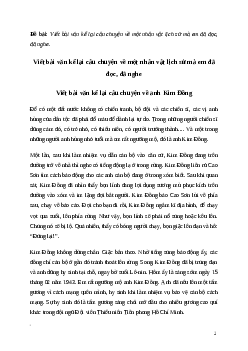 Văn mẫu Viết bài văn kể lại câu chuyện về một nhân vật lịch sử mà em đã đọc, đã nghe | Kết nối tri thức