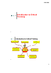 Critical Thinking Chapter 1 - Critical Thinking | Trường Đại học Quốc tế, Đại học Quốc gia Thành phố HCM
