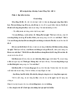 Phiếu bài tập ôn hè lớp 4 lên lớp 5 năm 2024 môn Tiếng Việt - Đề 11