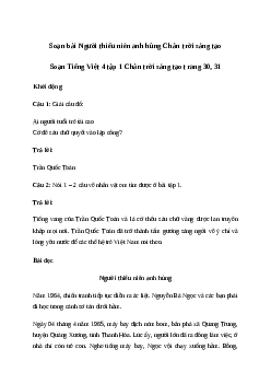 Đọc: Người thiếu niên anh hùng - Tiếng Việt 4 Chân trời sáng tạo
