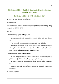 Giải Lịch sử 8 Bài 9: Tình hình kinh tế, văn hóa, tôn giáo trong các thế kỉ XVI - XVIII | Kết nối tri thức