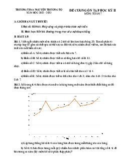 Đề cương học kỳ 2 Toán 7 năm 2022 – 2023 trường THCS Nguyễn Trường Tộ – Hà Nội