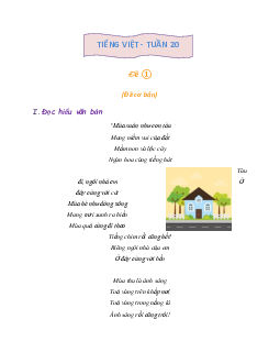 Giải Bài tập cuối tuần lớp 4 môn Tiếng Việt Kết nối tri thức - Tuần 20 (Nâng cao)