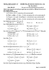 Đề giữa học kì 2 Toán 12 năm 2024 – 2025 trường THPT Phù Cát 3 – Bình Định