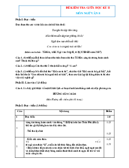 Đề thi giữa HK2 Văn 8 Năm 2021-2022 (có đáp án và ma trận)