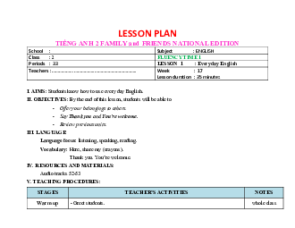 Fluency Time 1: Giáo án Tiếng Anh 2 sách Chân trời sáng tạo (Cả năm)