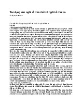 Tác dụng của ngôi kể thứ nhất và ngôi kể thứ ba - Ngữ văn 6