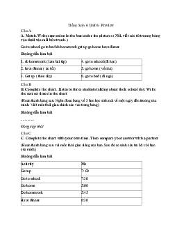 Tiếng Anh 6 Unit 6: Preview | Explorer English