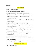 Writing | Môn Ngữ pháp căn bản 1 - Đại học Cần Thơ