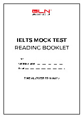 IELTS Mock Test Reading Booklet - Tài liệu Tiếng Anh