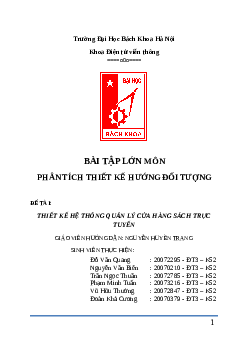 Bài tập lớn "Thiết kế hệ thống quản lý cửa hàng sách trực tuyến"