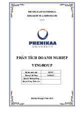 Phân tích doanh nghiệp Vingroup | Bài tiểu luận Nhập môn Quản trị kinh doanh | Trường Đại học Phenikaa
