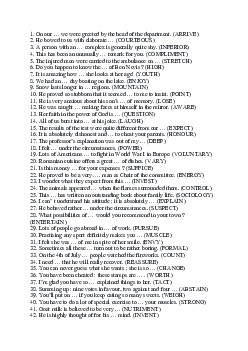 Top 1000 câu Word form