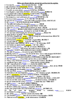 187 câu word form luyện thi học sinh giỏi Tiếng Anh 9 THPT, Chuyên Anh