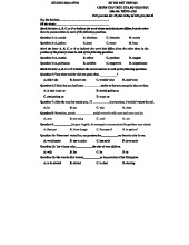 Đề thi thử THPTQG Môn Tiếng Anh - 2021 (Đề Minh Họa Số 06)