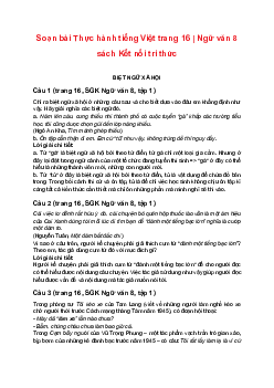 Soạn bài Thực hành tiếng Việt trang 16 | Ngữ văn 8 sách Kết nối tri thức