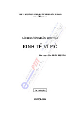 Sách hướng dẫn học tập Kinh tế vĩ mô (Đại học từ xa)
