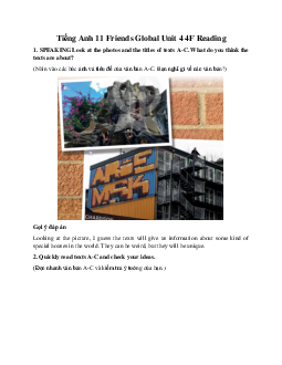 Giải Tiếng Anh 11 Unit 4 4F Reading | Friends Global