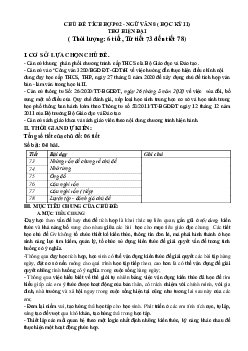 Giáo án Ngữ Văn 8 học kì 2 theo chủ đề