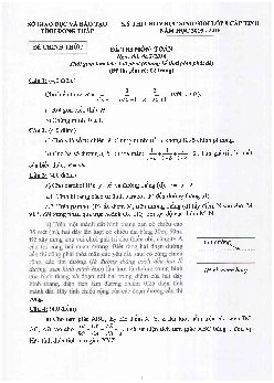 Đề thi chọn học sinh giỏi Toán 9 cấp tỉnh năm 2015 – 2016 sở GD&ĐT Đồng Tháp