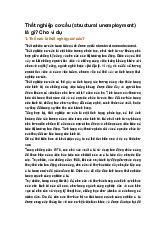 Thất nghiệp cơ cấu (structural unemployment) là gì? Cho ví dụ