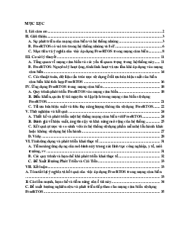 Bài tiểu luận cuối khóa môn Mạng cảm biến đề tài "Nghiên cứu ứng dụng của FreeRtos trong mạng cảm biến"
