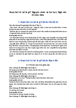 Soạn bài Lũ lụt là gì? Nguyên nhân và tác hại | Ngữ văn 8 Cánh Diều