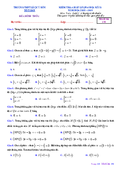 Đề thi HK2 Toán 12 năm 2018 – 2019 trường chuyên Lê Quý Đôn – Khánh Hòa